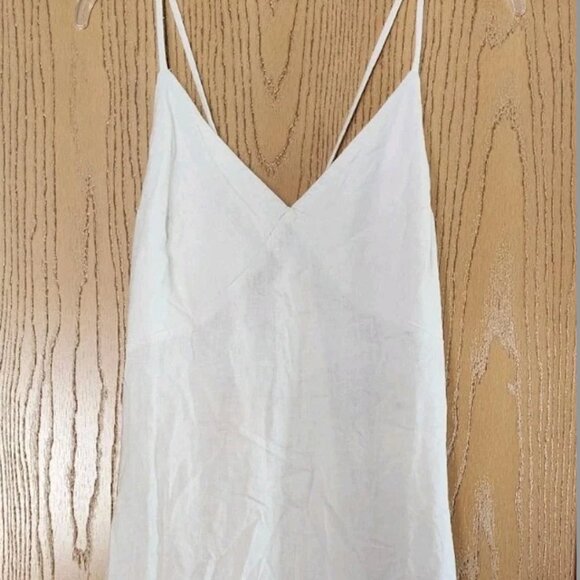 Free People Emmers Linen Midi Free-est Sleeveless Ivory Dress, Size XS,NWT - Picture 3 of 6